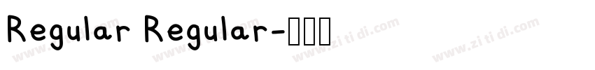 Regular Regular字体转换